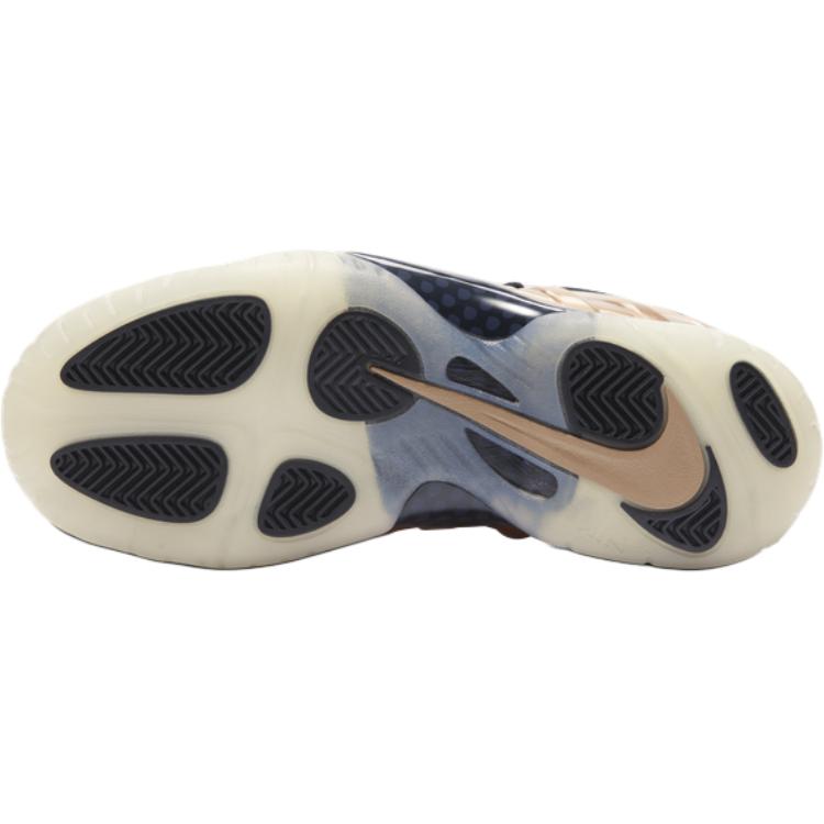 Nye Nike Air Foamposite One Sklisikre Slitesterke Mid-Top Barnesko i Kobber FZ0990-800