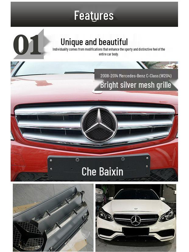 Vlastní emblém mřížky chladiče pro vozy Mercedes-Benz CABE, CLA, GLA, CLS, GLK, SLK, Vito, Třída V.