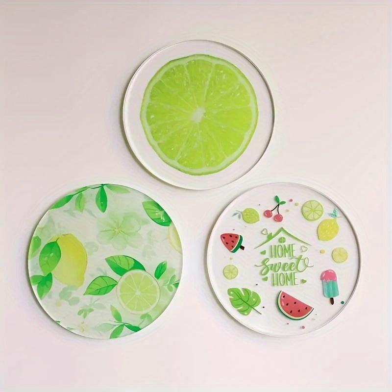 Bunte Kreative Acryl Untersetzer Sonnenuntergangsverlauf Muster Hitzebeständige Tischuntersetzer