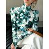 Lady's Sexy High-neck Long-sleeved T-shirt, Soft Texture for Autumn and Winter Tops, Machine Washable