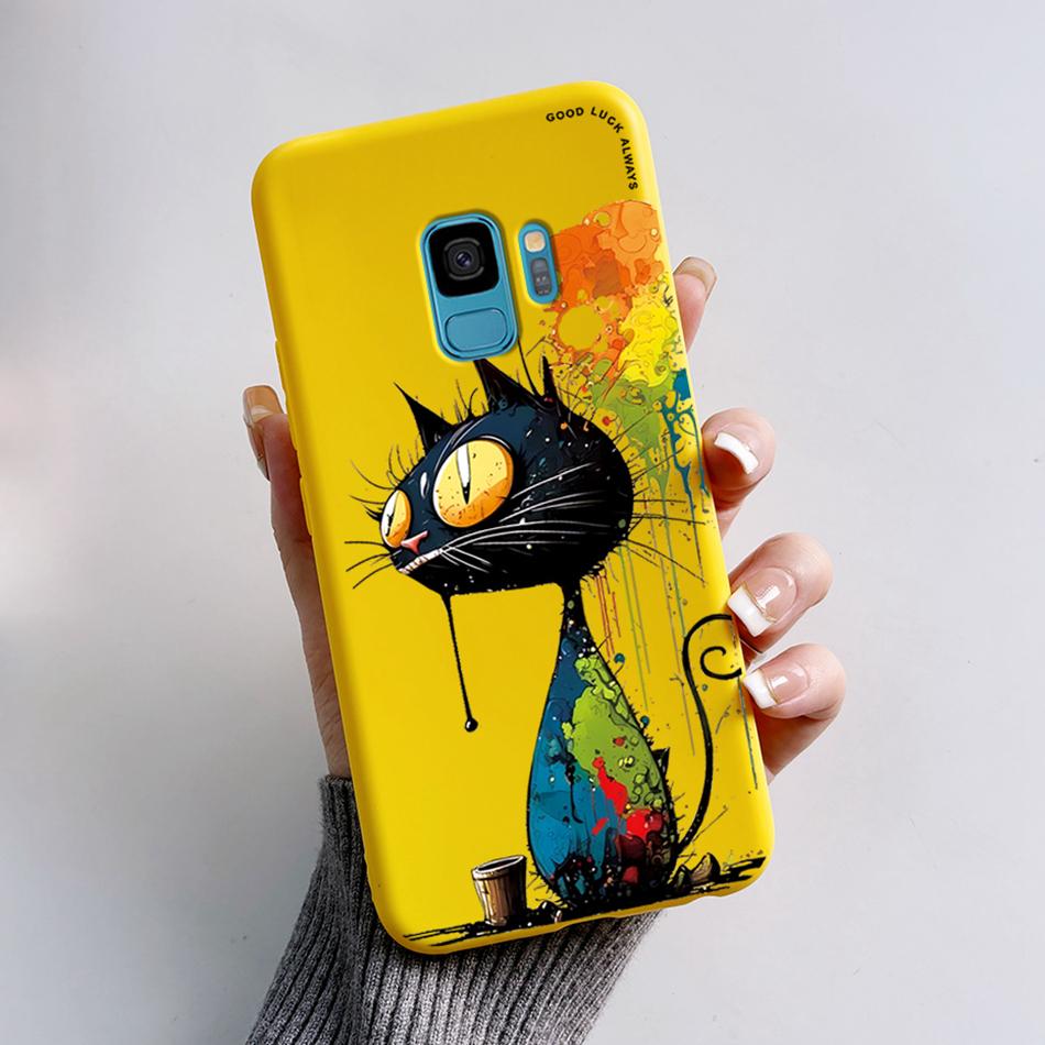 Case For Samsung Galaxy S9 S 9 Plus Phone Cover Cute Cat Cartoon Bear Frog Soft TPU Coque For Samsung S9 Bumper S9+ S9PLUS Funda