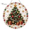 Kristalltextur Ornamente Weihnachten DIY Falsche Diamantmalerei Hängend, Weihnachtsmannkranz Acryl Anhänger, Perlen Kreative Fensterdekorationen Perlen Handwerk