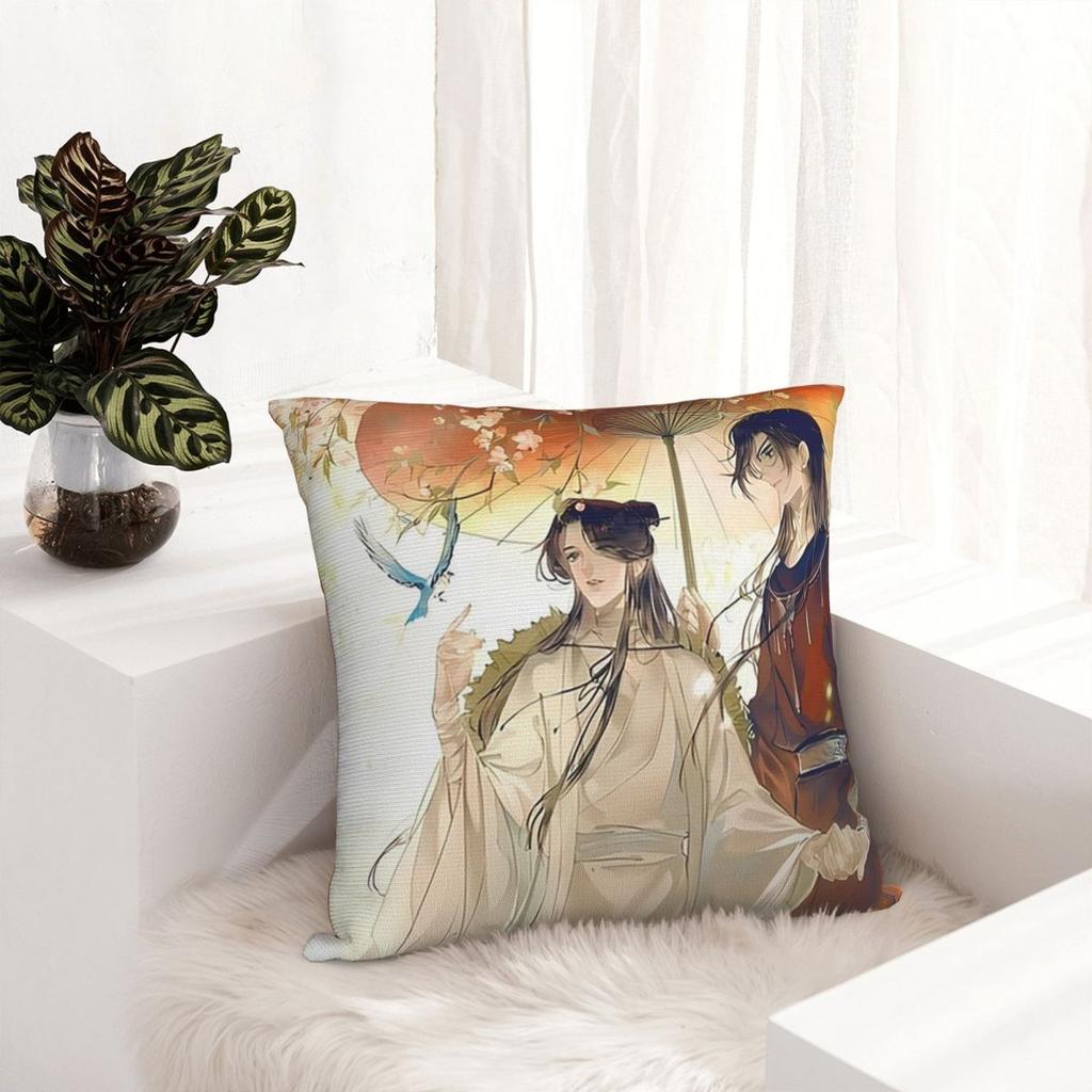 Anime Heaven Official's Blessing Square Pillowcase Cushion Cover Pillow Case Throw Pillow Cover for Home Bedroom Car