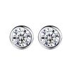Single Diamond Bag With Stud Earrings, Plated With 18K Platinum, White Gold, Real Gold, Moissanite, Female Carat, Internet Celebrity Earrings