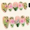 10pcs Hand Painted Gel Press Nails Beautiful Luxury Customized Design Handmade Press On Nails