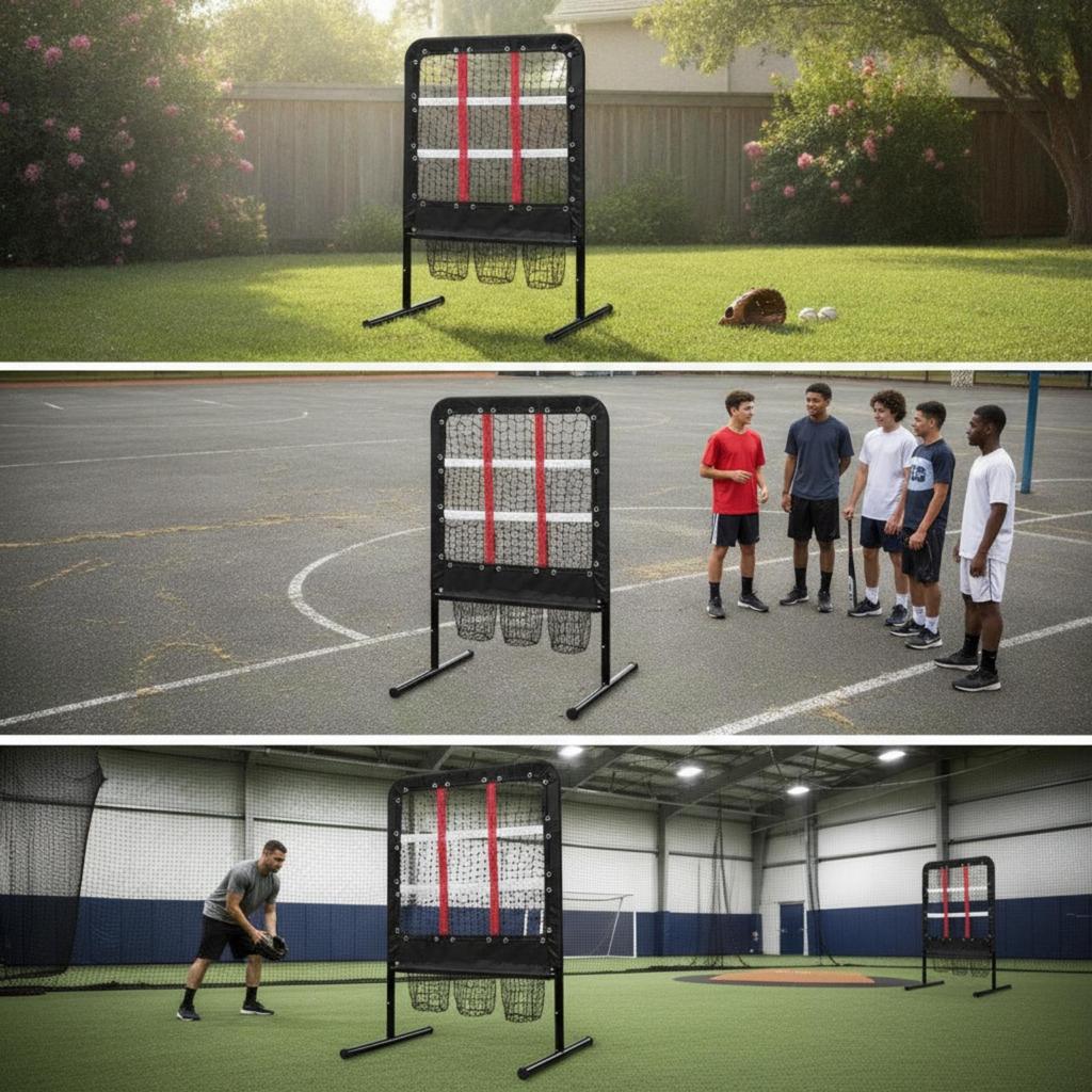 Baseball Net with Target-Zone Versatile for Backyard, Coaches