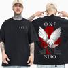 2026 Léto Rapper Niro OX7 Criminal Intention Album Tričko Pánské Hiphopové Bavlněné Krátký Rukáv Street Neformální Retro Košile