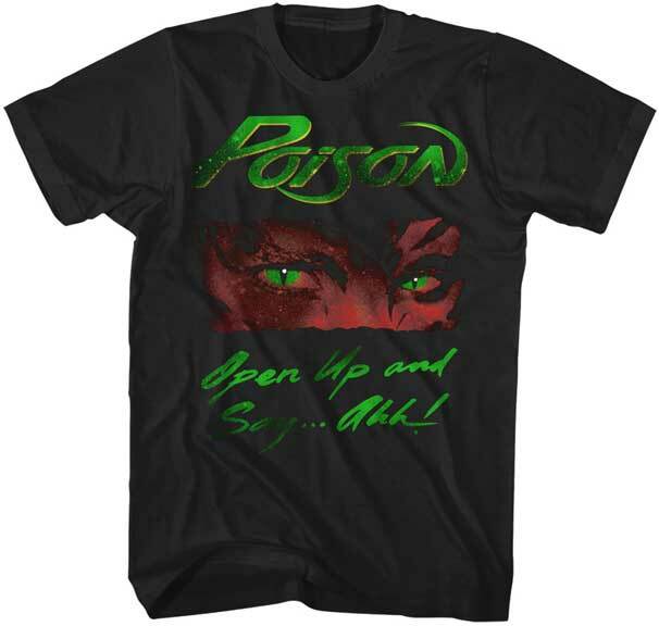 Poison Open Up And Say Ahh Men T Shirt 80 Rock Music Band Merch M