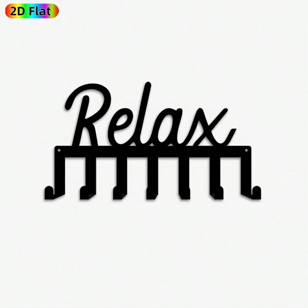 Minimalist 7 Hook Wall Mounted Key Holder, Functional Iron Decor for Entryway Office Bedroom