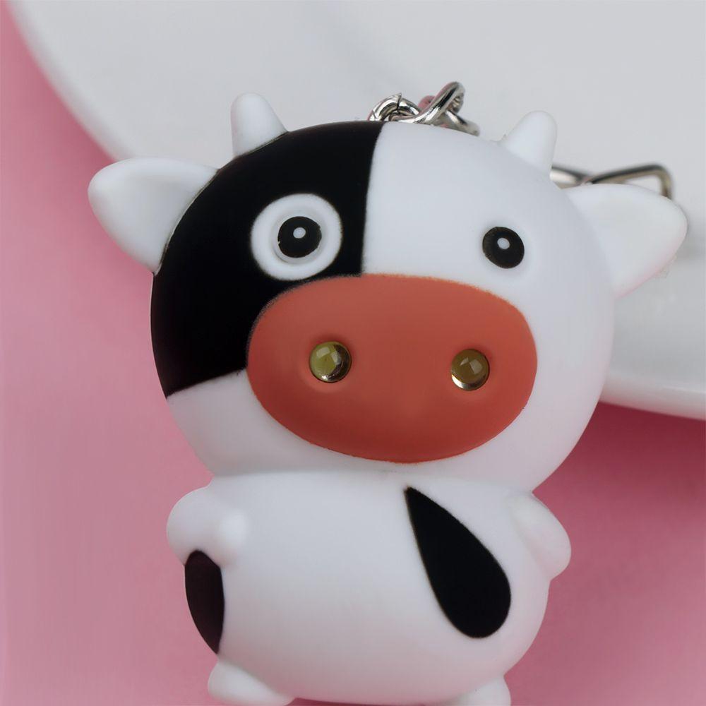 Gifts Vocal Cow Design Key Rings LED Lights Key Chain Luminescent