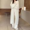 Long Cardigan for Women Autumn Winter Clothes Knitted Fluffy Long Sleeve Cashmere Sweater Coat Korean Style Warm Vintage