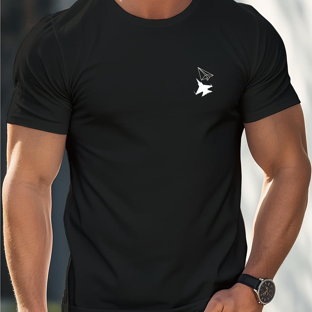 Casual Cotton Short-sleeved Loose Crew Neck Top Fashion T-Shirts Men’s