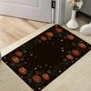 Vintage Astrology Moon Butterfly Area Rug Carpet, Non Slip Floor Mat, Black Based Gold Sun Moon Star Washable Doormat