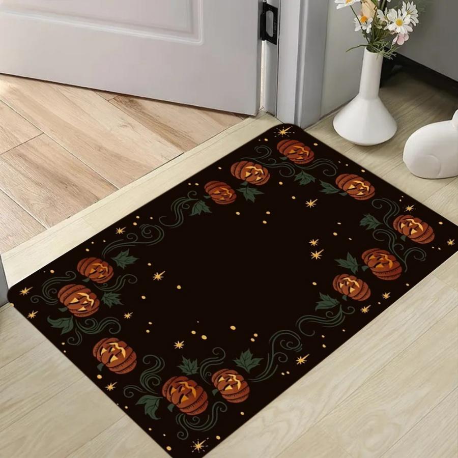 Vintage Astrology Moon Butterfly Area Rug Carpet, Non Slip Floor Mat, Black Based Gold Sun Moon Star Washable Doormat