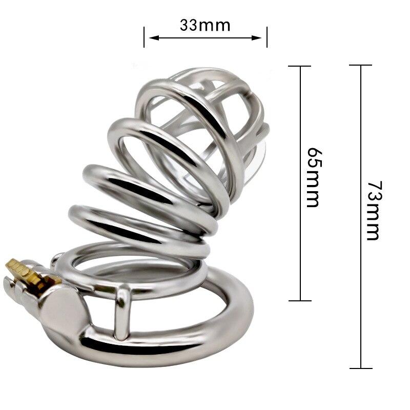 CB Lock for Men Stainless Steel Penis Cage Adult Sex Toy Cock Cage Cockring BDSM  Slave Fetish Scrotum Urethral Chastity