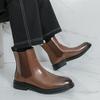 Autumn and Winter New Large Size Chelsea High-top Leather Shoes Martin Boots Short Boots Leather Shoes