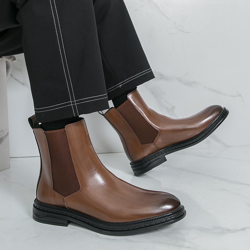 

Autumn and winter new large size Chelsea high-top leather shoes Martin boots short boots leather shoes 38
