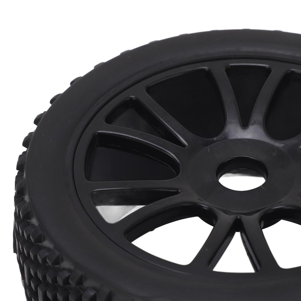 4Pcs RC Rubber Tires 12 Holes Perfect Grip Force Cushioning Function RC Wheel Rim Tires for 1/8 RC Car