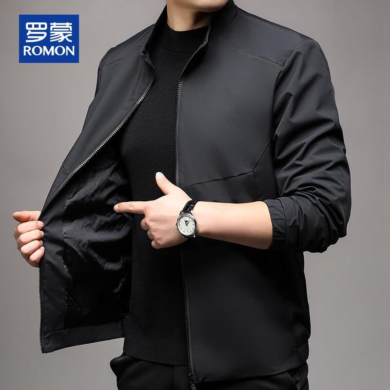 

ROMON Men s Stand Collar Windproof Casual Jacket L 175/96A