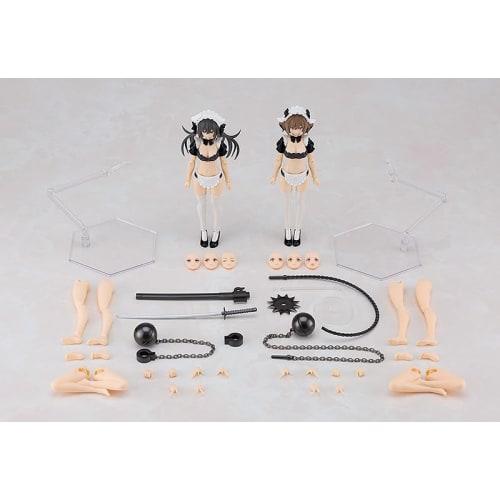 [.co.jp Exclusive] Max Factory PLAMAX GP 07 Underwear Body Girls Ran & Jerry Maid Ver. Set, Non-Scale Assembled Plastic Model Kit