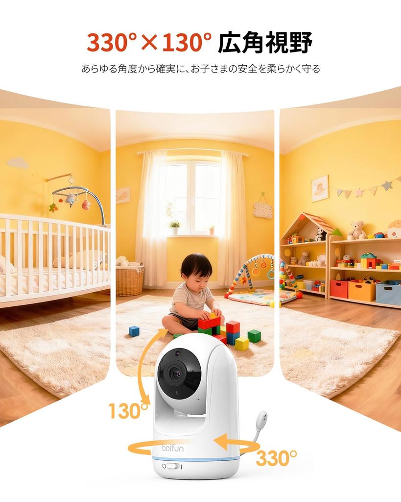 Pentru Monitor Bebeluș BOIFUN cu 1080p Fără WiFi și O Gamă Largă de Caracteristici include temperatura și un bebeluș Perfect ca cadou pentru baby shower acest monitor oferă liniște