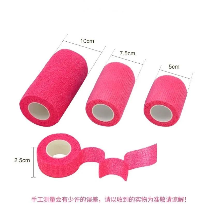 1Roll 2.5/5/10cm*4.5m Gauze Medical Bandage Self-adhesive Breathable Elastic Bandages for Sports Fixing Finger Wrist Leg