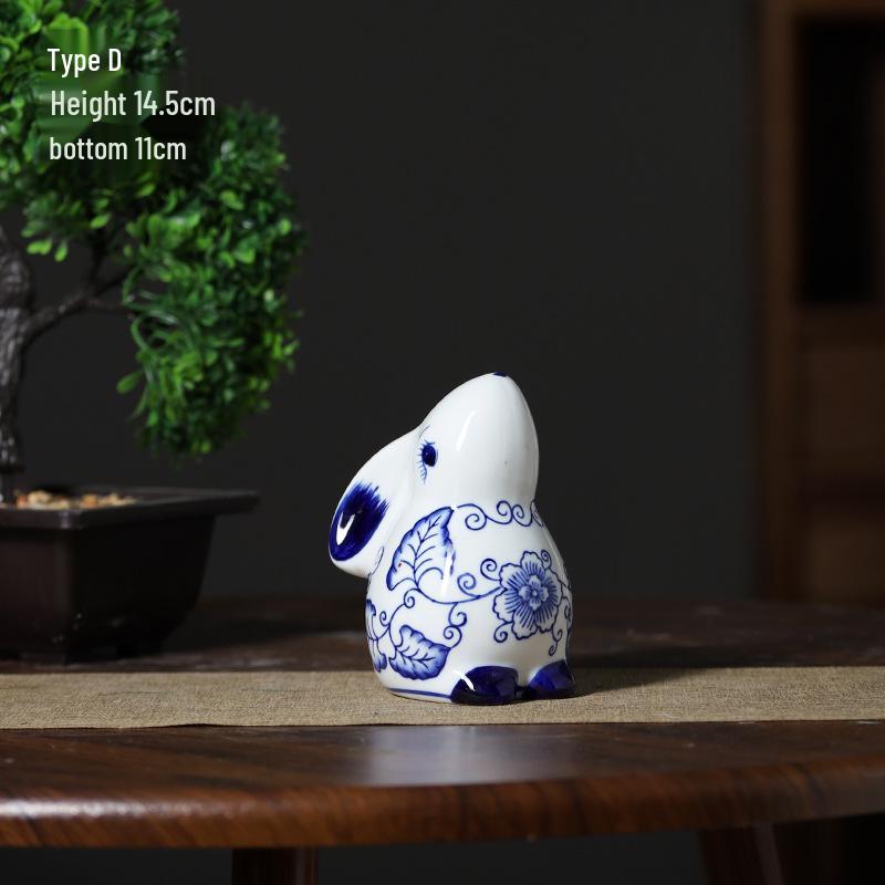 Милый керамический кролик, украшение для декора дома и винного шкафа