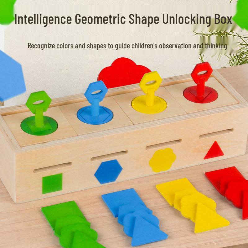 Geometric Shapes Unlocking Box: Educational Toy for Shape and Color Recognition