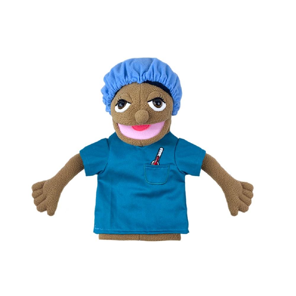 New 36cm Cartoon Profession Attire Series Hand Puppet Plush Toys Doctor Police Officer Nurse Doll Parent-child Educational Toys