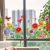 Vivid Flower Glass Sticker Self-Adhesive for Kitchen Fridge Bedroom Window Door Home Decoration Removable Wall Decal