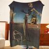 Artist S-Salvador D-Dali Throw Flannel Throw Blanket, Lightweight Cozy, Durable Washable cute Cool