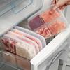 4 Grids Portable Food Fruit Storage Box Portable Compartment Refrigerator Freezer Organizers Sub-Packed Meat Onion Ginger Tools