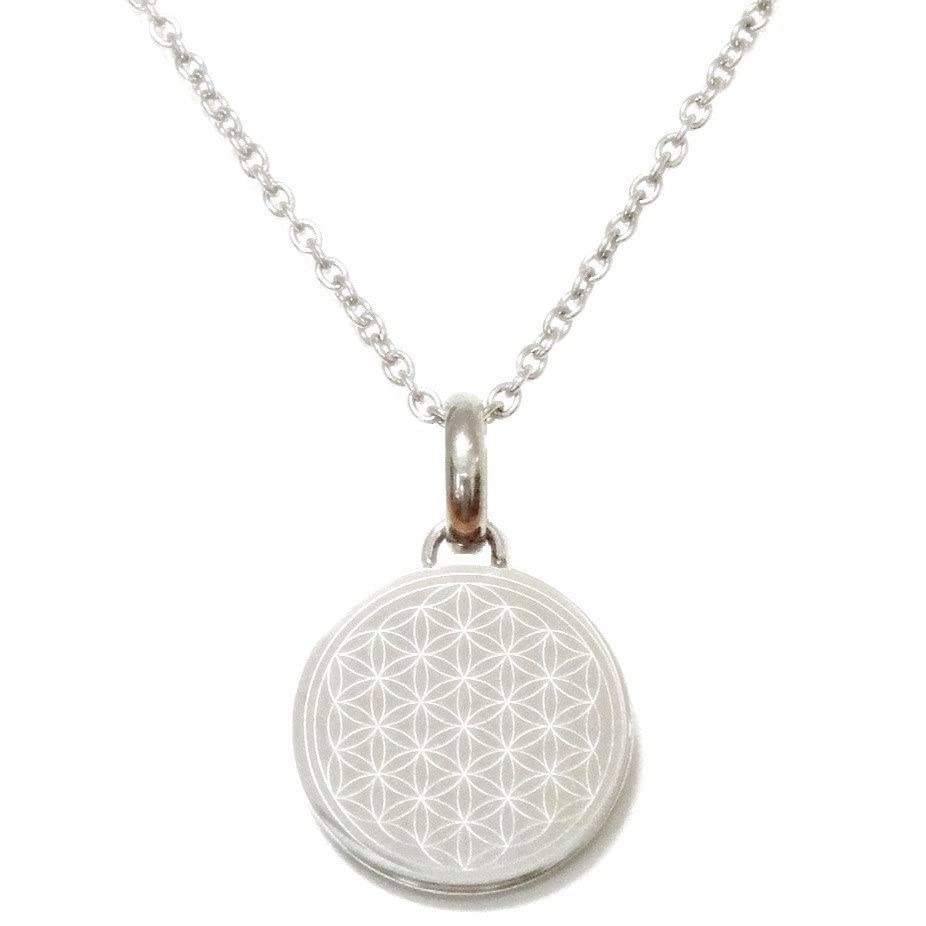 Flower of Life Merkaba Stainless Steel Geometry Pattern Luck Goods Amulet Fulfillment of Wishes Increase Financial Luck Fulfillment of Love Charm