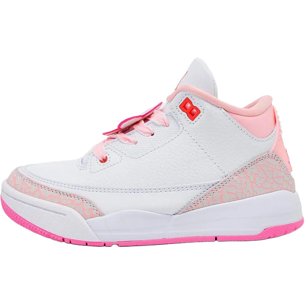 Air Jordan 3 Retro GS Весенние Цветы Детские Кроссовки Розовый Жемчужно-Розовый Гипер-Оранжевый-Розовый-Цветущий-Розовый-Светящийся-Светло-Аквамариновый-Парус II0599-600 36