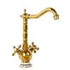 Gold Bathroom Faucet Brass Ceramic Antique Bathroom Basin Faucet Cold  Hot Water Mixer Sink Tap Double Handle Deck Mounted  Tap