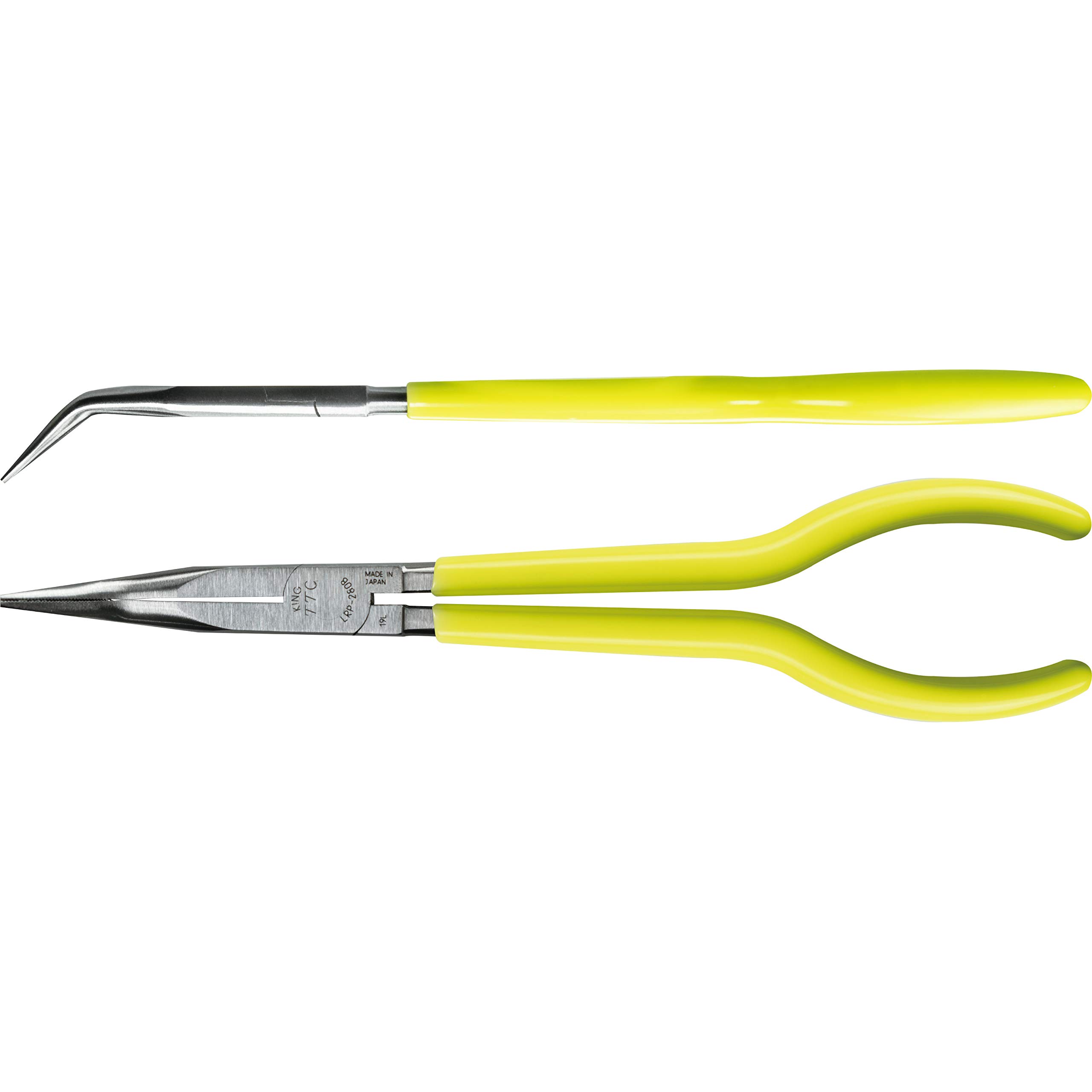 

TSUNODA Long Reach Pliers, Bent Type, Grooved, 280mm, LRP-280B