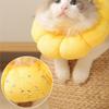 Sunflower Cat Collar Adjustable Anti-Licking & Anti-Biting Protective Headrest Surgery Recovery Collars Soft Plush Collar