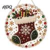 Celebration Party Supplies Christmas Acrylic Tree Hanging Ornament Faux Pearl Art DIY Painting Holiday Suncatcher 20cm Glowing Window Decor for Home