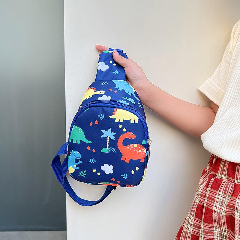 2025 new breast bag boys and girls crossbody small bag versatile small backpack cartoon dinosaur bag