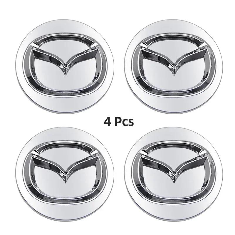 

4PCS 56mm Car Hub Centre Cap Car Hub Cap Badge Cover For Mazda 6 3 CX5 2 CX7 Demio Atenza Axela MX30 CX30 CX3 CX9 MX5 RX8 RX7 білий
