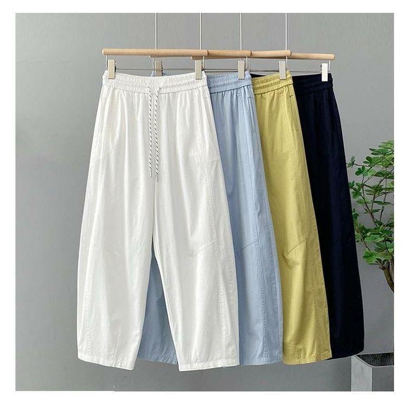 Women S High Waist Loose Fit Cropped Banana Pants