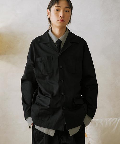Malen Unisex Safari Jacket Black
