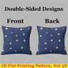 Starry Indigo square Jacquard Pillow Cover for Sofa Office Waist Cushion Cover Home Decorative Pillowcase