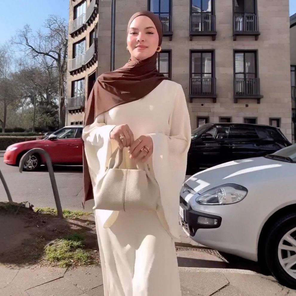 2025 Sommer Damen Lässiges Lockeres Glockenärmelkleid - Europäischer und Amerikanischer Stil, Schlankmachendes Design.