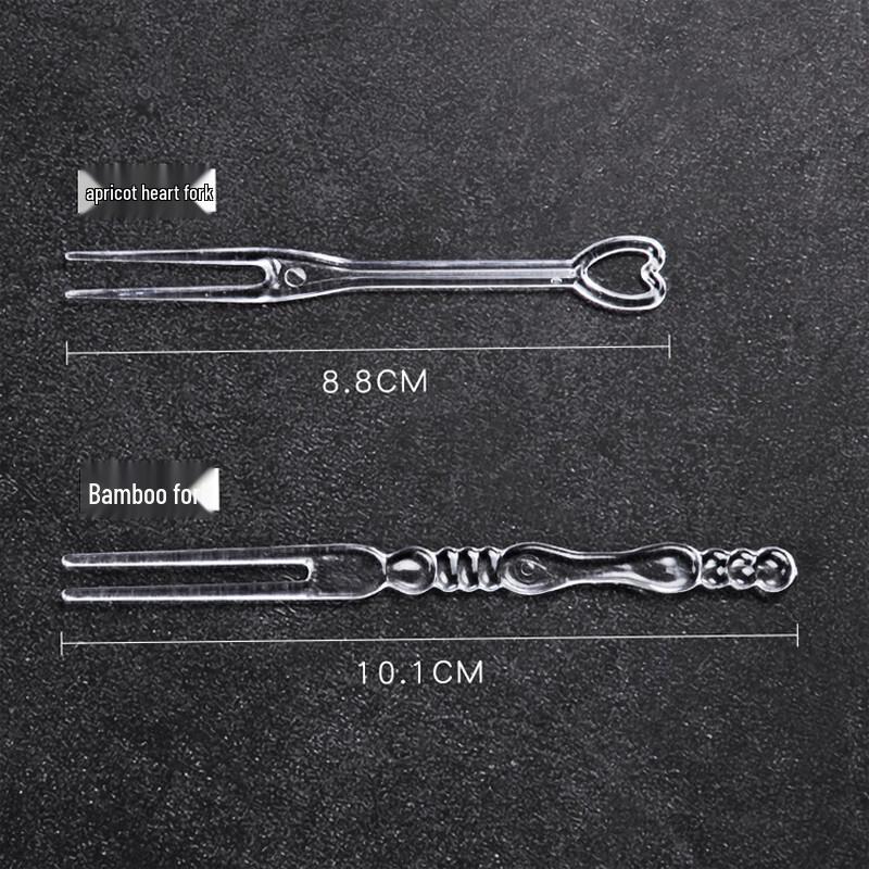 Disposable Transparent Dessert & Fruit Forks
