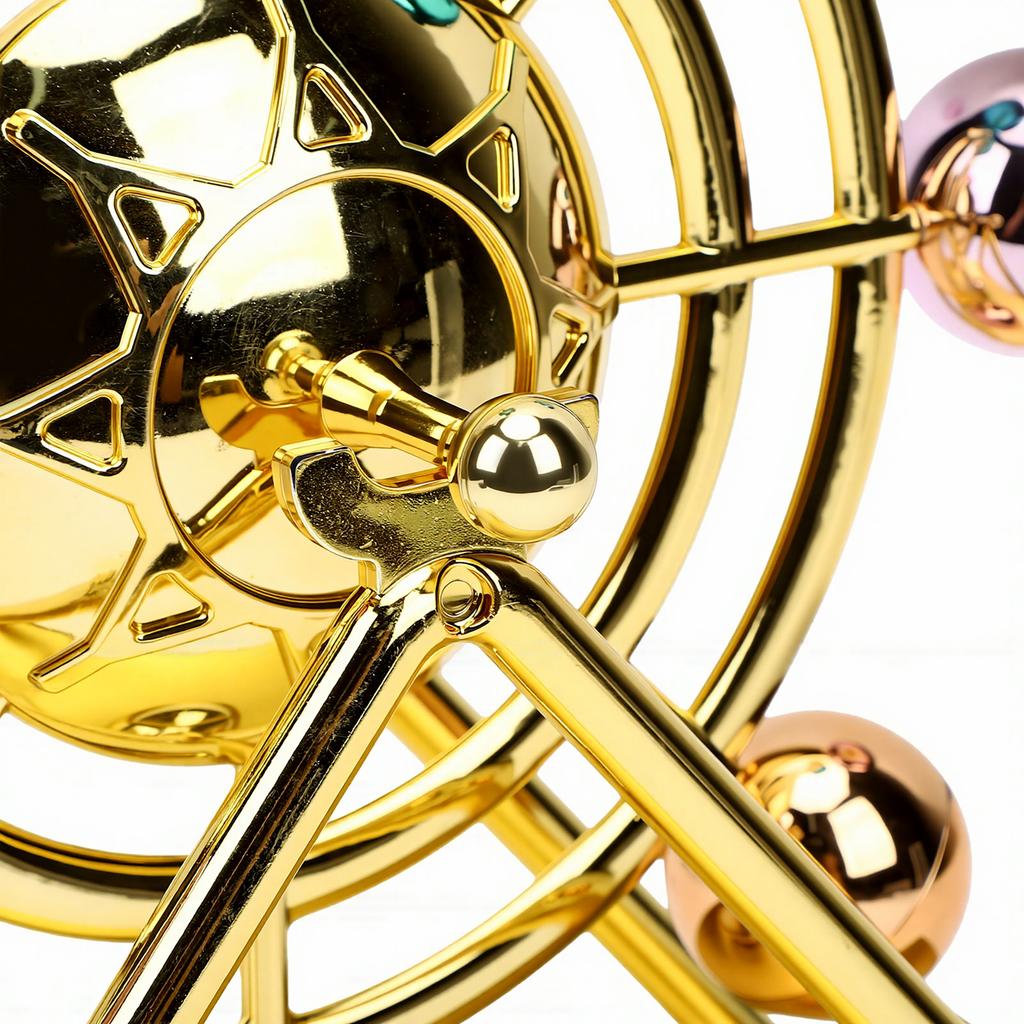 Perpetual Motion Windmill with Revolving Colorful Balance Balls Mesmerizing Kinetic Artwork for Home Office Decoration