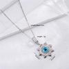 Fashion Hamsa Evil Eye Zircon Pendant Necklace Stainless Steel Chains High Grade Geometric Choker Jewelry Gifts For Women Girls