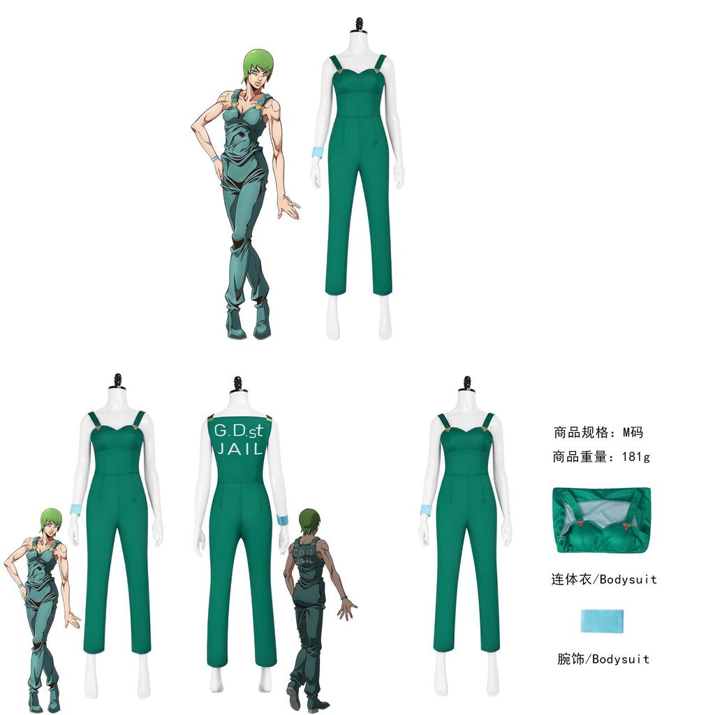Costume de Cosplay Foo Fighters Jojo Stone Ocean en Polyester Spandex pour Jeu de Rôle Anime
