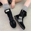 High-top Catwalk Boxing Boots Summer New Retro Striped Mesh Breathable Casual Sneakers Ins Tide