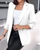 Women's Elegant White Blazer Jacket with Multiple Color Options - Slim Fit Formal Office Wear